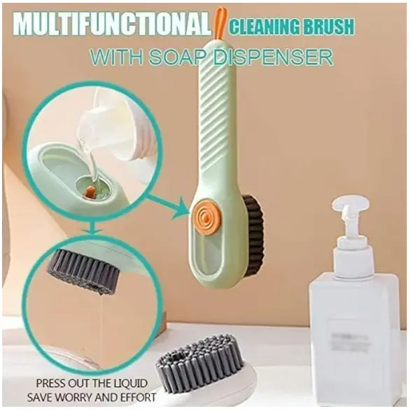 Soap Dispensing Cleaning Brush with Handle - Buy 1 Get 1 Free